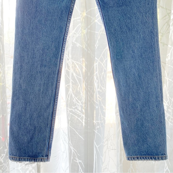 REFORMATION STEVIE ULTRA HIGH RISE SKINNY cropped BLUE JEANS - Picture 6 of 14